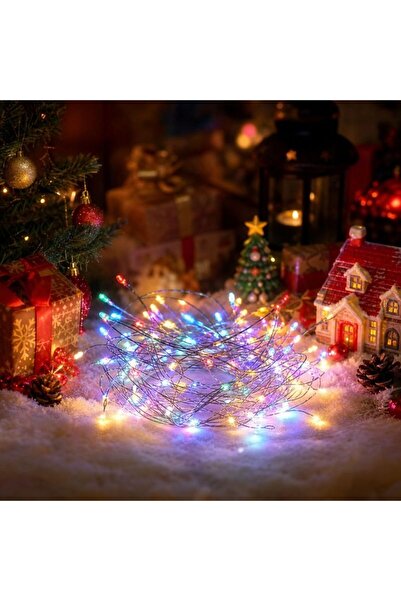 Kmt Style LED garland type , silver wire, multi-colored light, length 3m, 3AA...