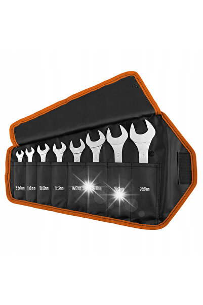 NEO Tools SET NEO DE CHEI INELARE CU CAPETE DESCHISE 5.5-27MM 8 BUCĂȚI