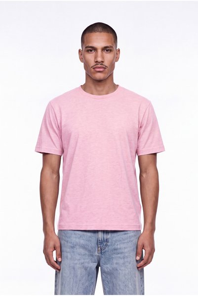 Machinist Men's Basic Relaxed Slim Cotton T-Shirt Candy Pink