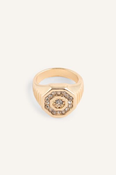 DeFacto Stone Detailed Octagonal Knight Women's Ring I8771Axns
