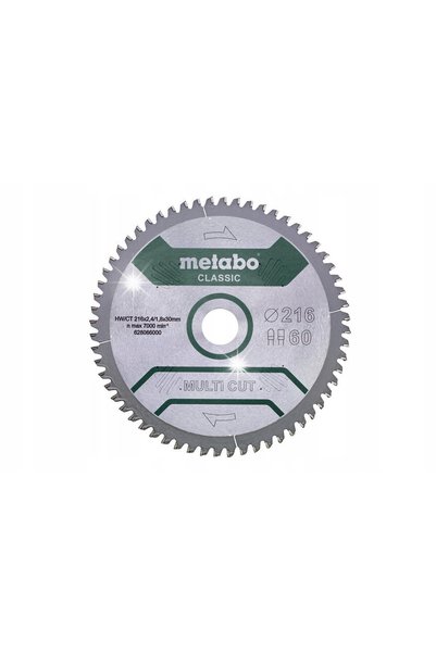 Metabo DISC DE TĂIERE CLASIC MULTI-CUT 216*30MM Z60 628066000