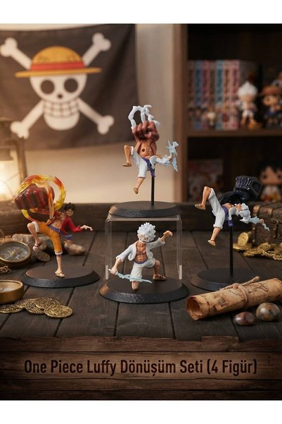 XTRIKE ME Anime One Piece Luffy Figürü 4'Lü Set Ölçüleri; 10*6,5 Cm