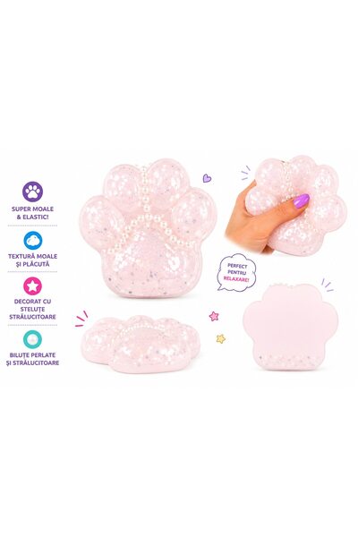 OEM Squeeze Toy labuta, cu accesorii, moale, 10x11 cm, roz