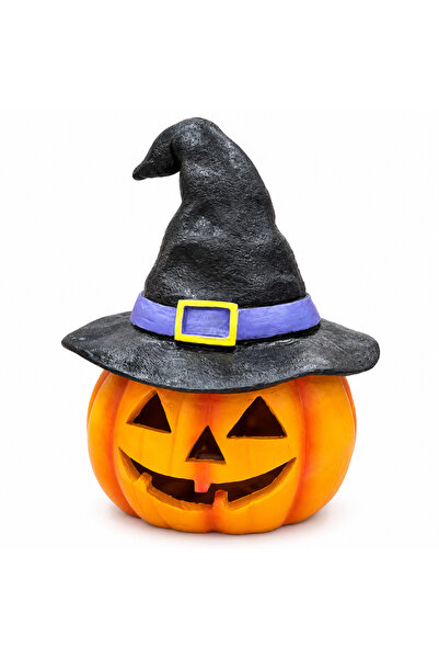 Generic Brand Decorațiune Halloween cu LED, Dovleac cu Pălărie de Vrăjitoare,...