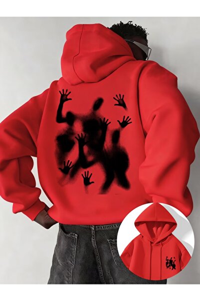 Toum Φούτερ Oversize Unisex με Γραφική Λεπτομέρεια Trapped Souls