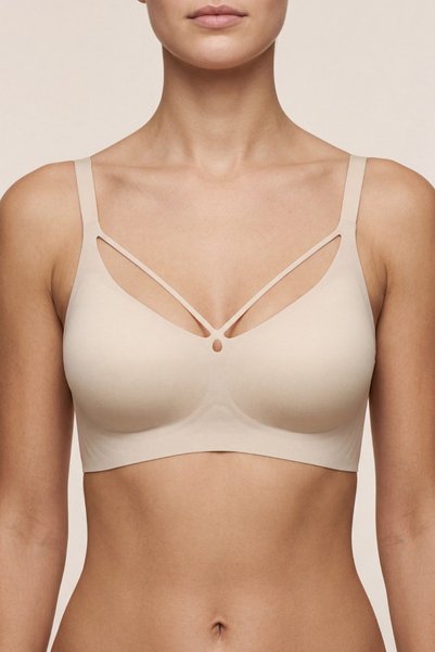 C&City Sutien fără cusături, tăiat cu laser, cu bureți CC426 Negru