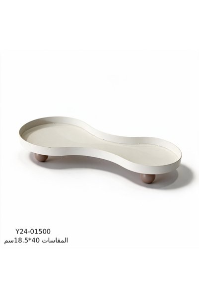 Generic Brand طوفرية تقديم معدن بيج - شكل - 40×18.5 سم