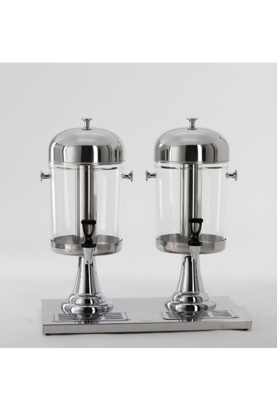 Aljazeera Trading Company Cold Drink Machine Double Head – Heavy Duty Stainless Steel Juice & Beverage Dispenser for Restaurants, Hotels & Cafes