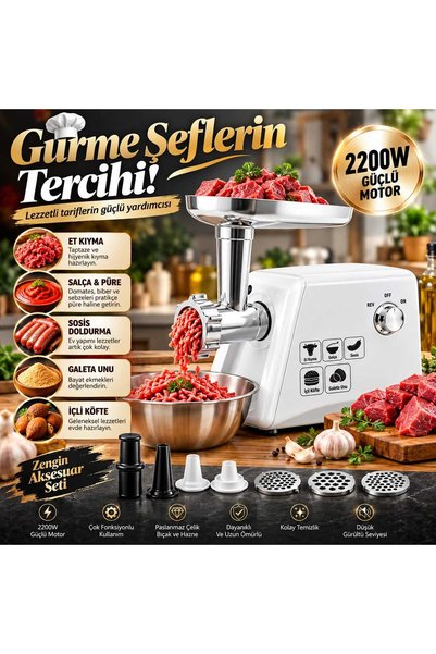 ASG PROFESYONEL ELEKTRİKLİ ET KIYMA MAKİNESİ – GURME ŞEFLERİN TERCİHİ! +DOMAT...