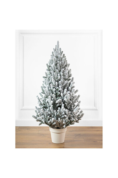 TSV Brad artificial premium in ghiveci ALASKA Snow, ace 3D, PE, 90 cm, Nins