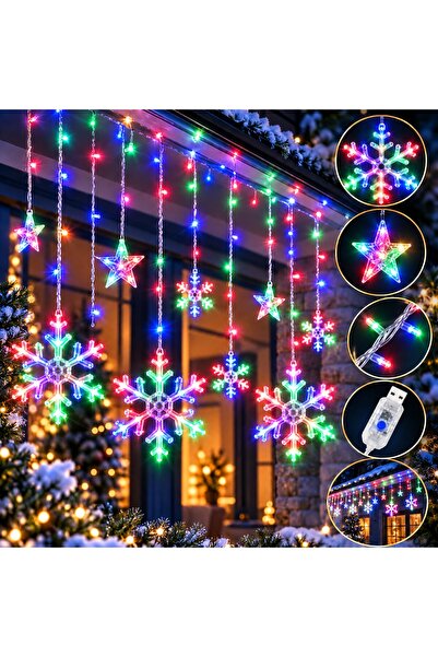 Infiniteea ™️   Φωτοκουρτίνα LED Χριστουγέννων, 3μ x 1μ, Εορταστική Διακόσμησ...