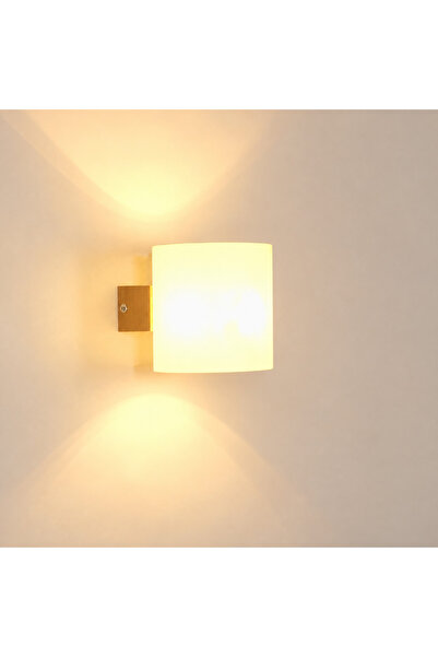 Dotail Aplică de perete, E27, 60W, 16 x 12 x 13 cm, Lemn și sticlă, Design mo...