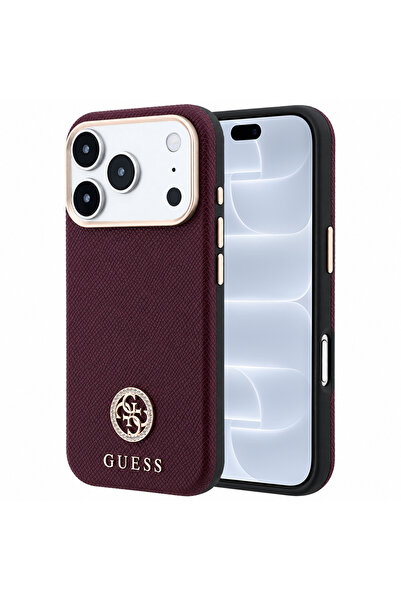 Guess Θήκη κινητού, iPhone 17 Pro / iPhone 18 Pro, Μπορντό
