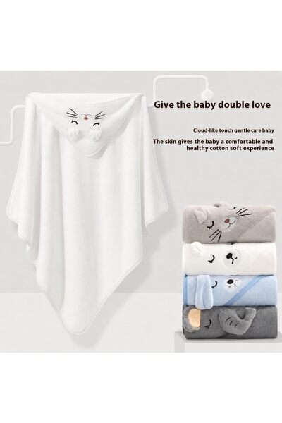 BABYTOT Ultra Soft Baby Bath Towel & Plush Blanket 80x80cm – Thick Coral Flee...