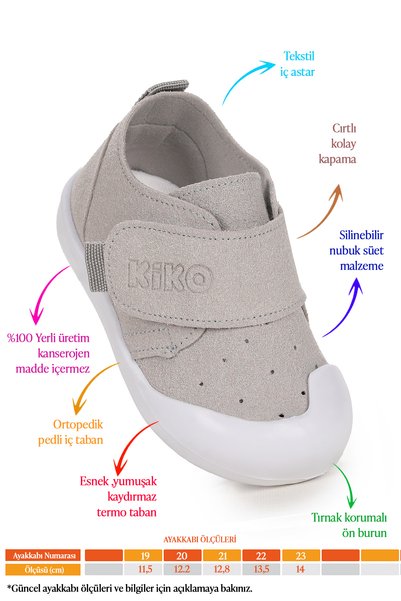 Kiko Kids حذاء روزي إيرست ستيب كليكس للفتيات الصغيرات للاستخدام اليومي