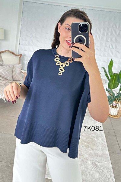 İnce Topuk Bat Sleeve Knitwear Blouse 7K081