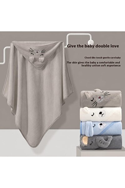 BABYTOT Ultra Soft Baby Bath Towel & Plush Blanket 80x80cm – Thick Coral Flee...