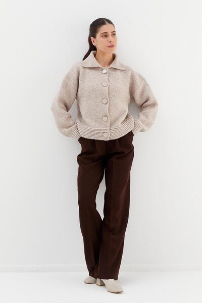 Shopping Shop Soft Textured Knitwear Cardigan Beige