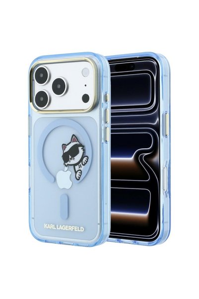 Karl Lagerfeld Калъф за телефон, iPhone 17 Pro / iPhone 18 Pro, Светлосин