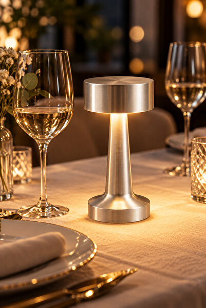 OneStore Rechargeable LED Table Lamp, Touch Control, Retro-Modern Design, USB...