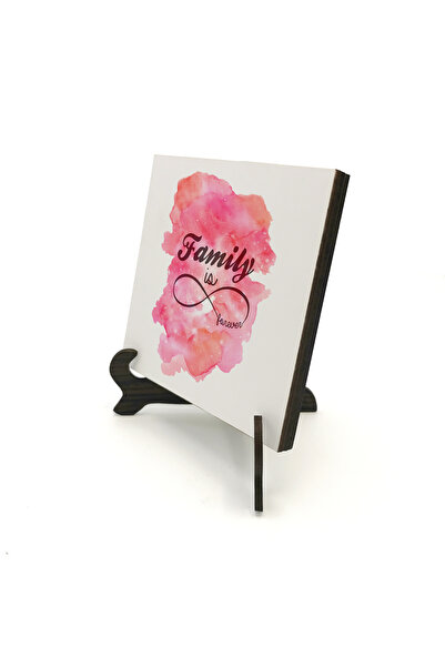 Sadrazam Family Is Forever Printed Wooden Tabletop Decoration 10X10 1G-Fif1