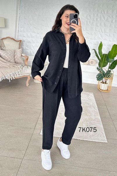 İnce Topuk Modal Cupra Fabric 2-Piece Set 7K075