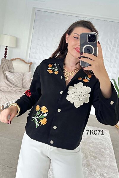 İnce Topuk Floral Embroidered Jacket 7K071