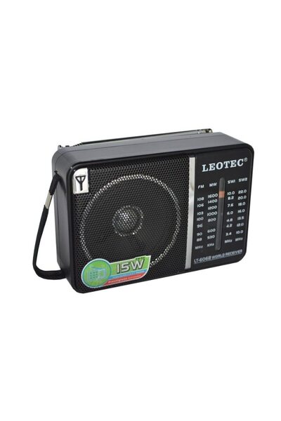 leotec Φορητό ραδιόφωνο FM/MW/SW1/SW2, 15W, ηχείο 4 Ωμ, ρύθμιση έντασης