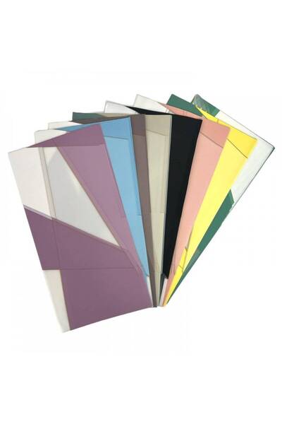 OEM Plain Plastic Packaging With Transparent Sides 20/Set Cyan