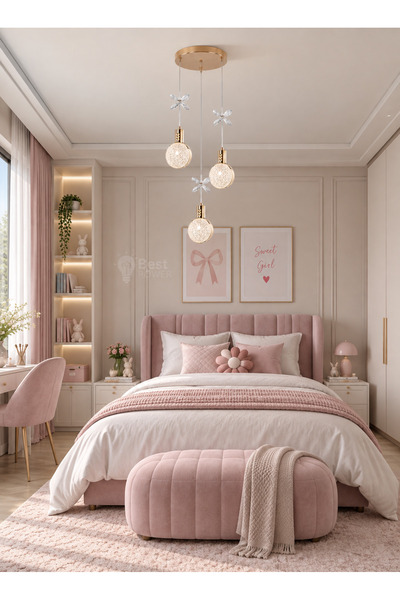 best power ثريا معلقة مودرن LED ذهبية 3 إضاءات بتصميم فراشات كريستالية - نجفة...