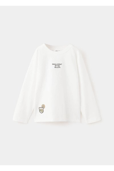 MANGO Baby Desen detaylı oversize tişört