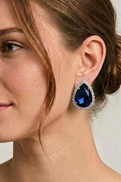 PETEK AKSESUAR ABİYE DAMLA STUD KÜPE 3 CM.