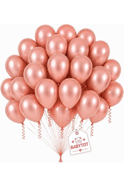 BABYTOT 20PCS Metallic Helium Balloons 12 Inch | Premium Latex Party Balloons...