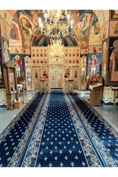 Talis Χαλί Εκκλησίας Τραβέρσα, Λωτός, Μπλε, 150x1100 εκ., Delta 15033 810