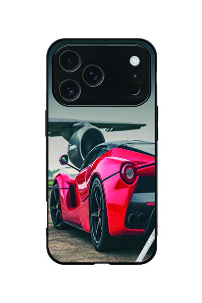 Coverscart Protective Case Cover for Apple iPhone 18 Pro Car Design Red