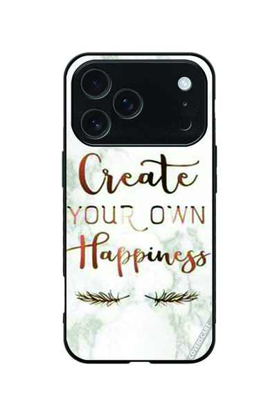 Coverscart Protective Case Cover for Apple iPhone 18 Pro Happiness Quote Desi...