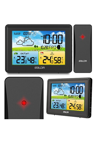 Baldr Stație meteo cu afișaj BD-908 neagră
