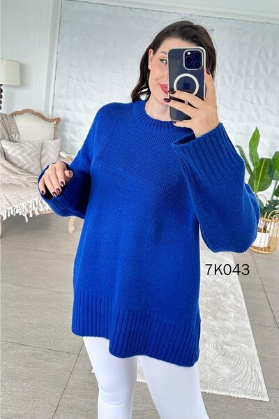 İnce Topuk Crew Neck Knitwear Blouse 7K043