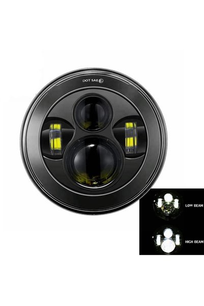 Choice 40W Black 7 Inch Led Auto Headlight Motorcycle LED Headlight DRL Angel...
