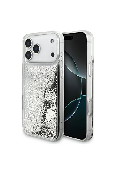 Guess Калъф за телефон с течни брокати, за iPhone 17 Pro Max / iPhone 18 Pro ...