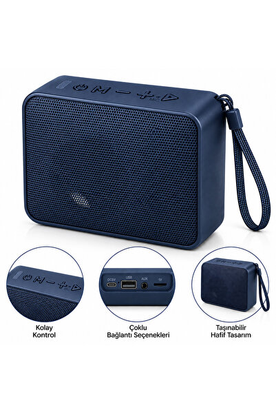 FABRON Bluetooth Hoparlör Kablosuz Taşınabilir Speaker Ses Bombası USB SD Kar...