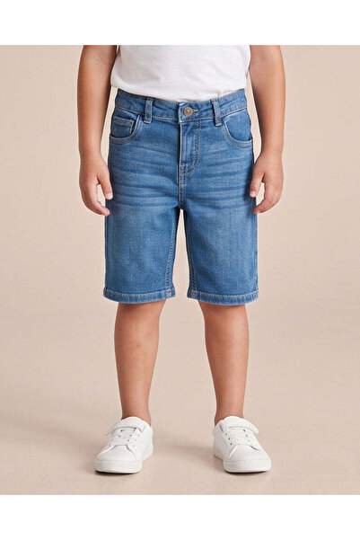 REDTAG Boys Blue Denim Shorts
