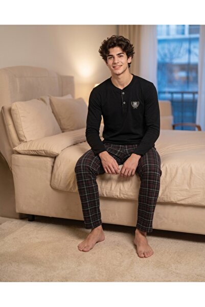 Pyjama Familya طقم بيجامة شتوية قطنية للشباب