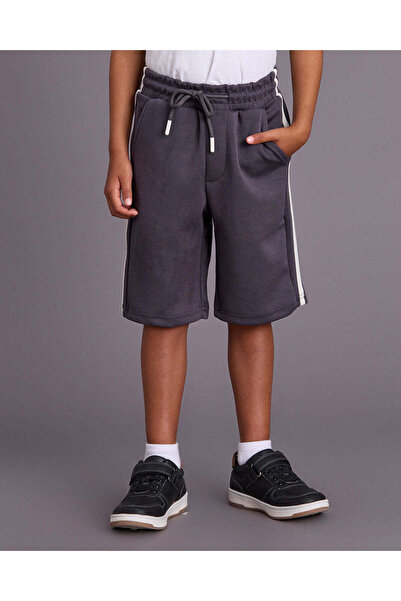 REDTAG Boys Grey Printed Shorts