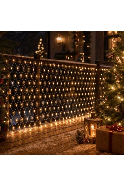 Kmt Style Plasă luminoasă decorativă LED cu fir transparent lumină albă 3x1,5...