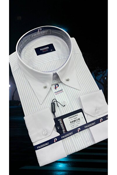 PASSERO Slim Fit İğneli İtalyan Yaka Likra