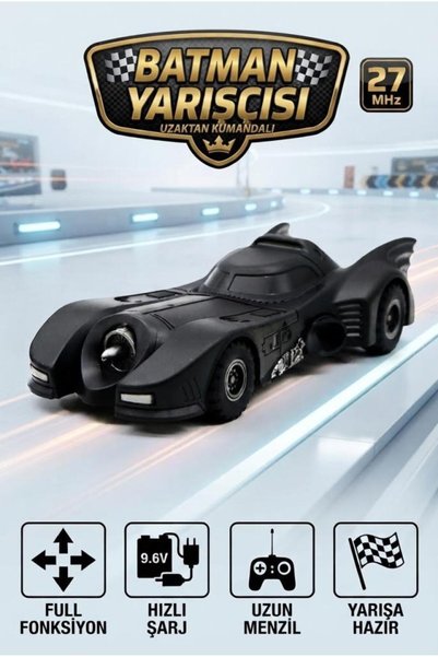 Tıfıl Toys Uzaktan Kumandalı Batman Bat Mobil 6 Fonksiyonlu Uzun Menzilli Hız...