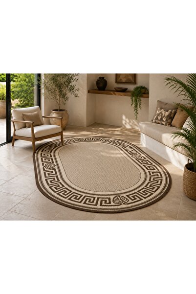 Talis Οβάλ Χαλί, Φυσικό, Κρεμ, 120x170 εκ., Delta Oval Jute 900 19