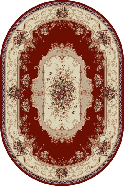 Talis Covor Oval, Lotos, Rosu, 60x110 cm, Delta Oval 507 201