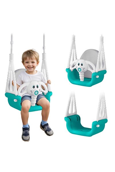 Ricokids Leagăn-găleată elefant 3-în-1, Turcoaz